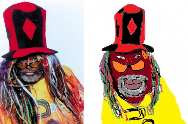 George Clinton drawing in MS Paint